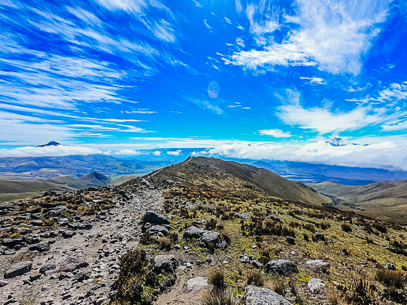 A look back at the mountain landscape