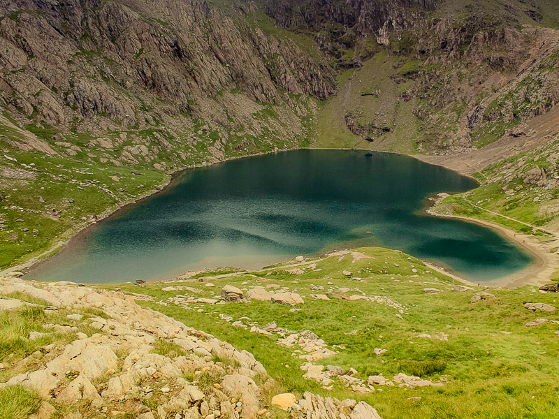 Heart shaped lake approaching the final ascent