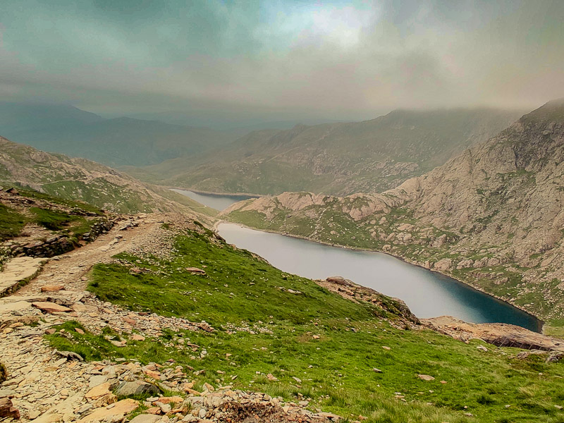 The landscape from the final ascent