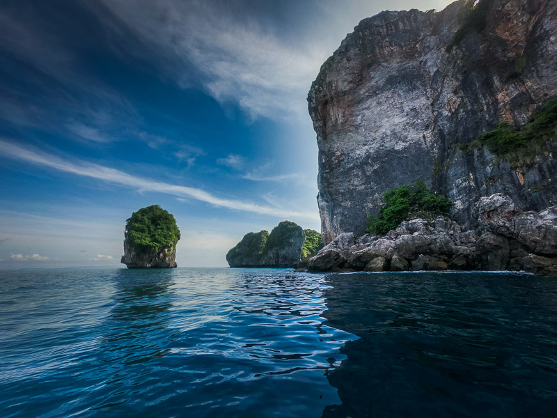 Cliffside on the north end of Phi Phi Don