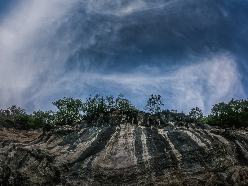 Cliff walls at the beach