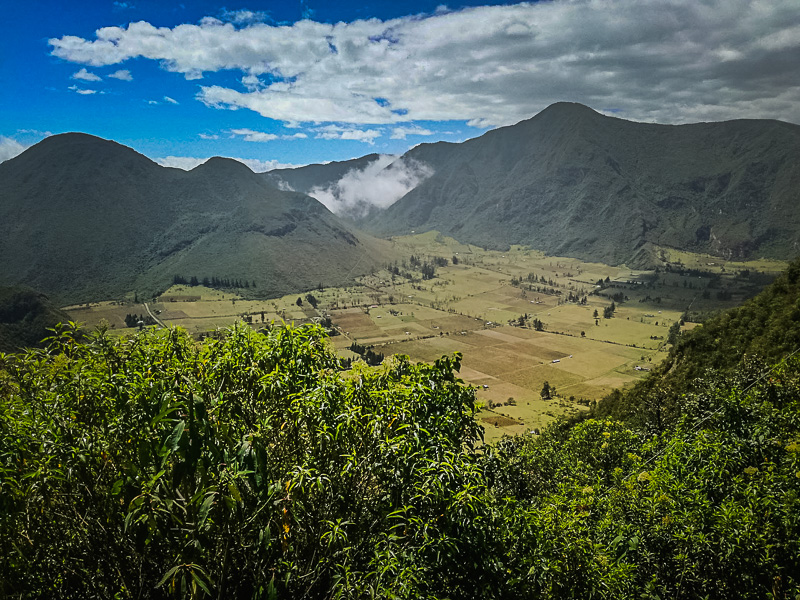 View of the extinct volcanic crater from the main viewpoint