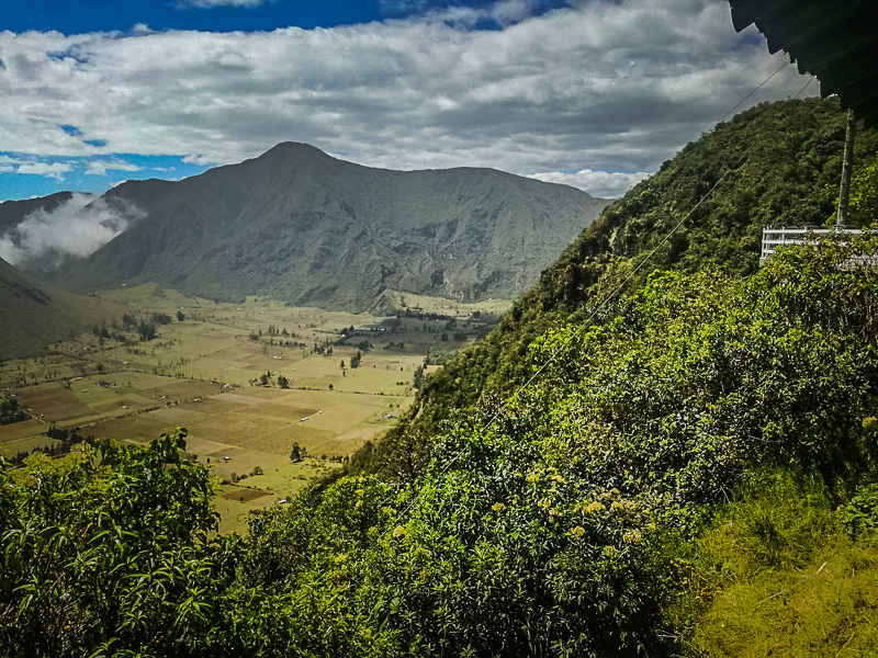 View of the extinct volcanic crater from the main viewpoint