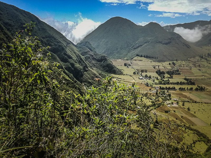 View of the extinct volcanic crater from the main viewpoint