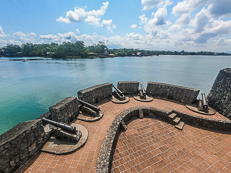 Canons lined up along the walls