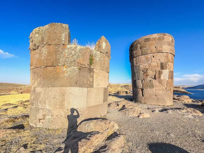 Burial towers built by the Inca