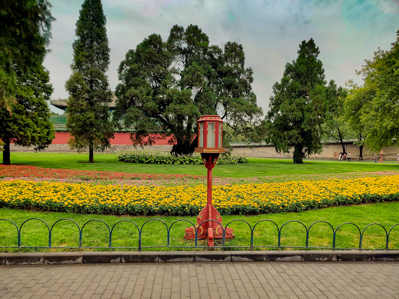 Traditional lamp in the garden