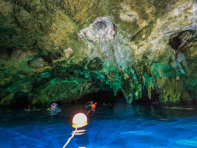 Swimming in the natural spring