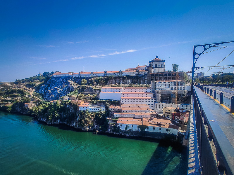 View of Mosteiro da Serra do Pilar from the bridge