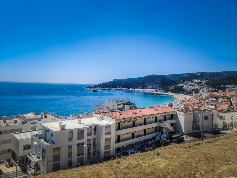 View of the beach from the car park