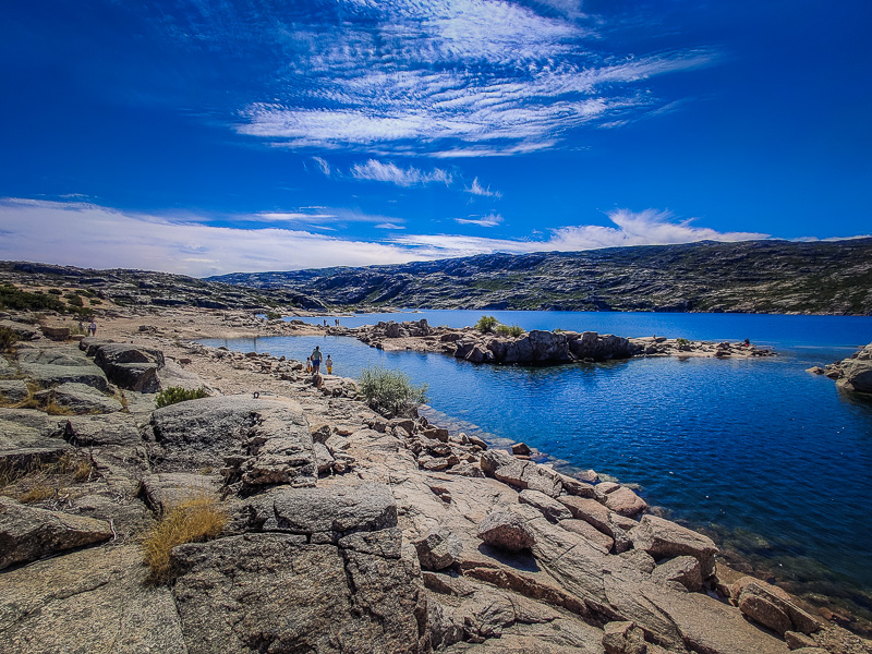 View of Lagoa Comprida from the rocky shore