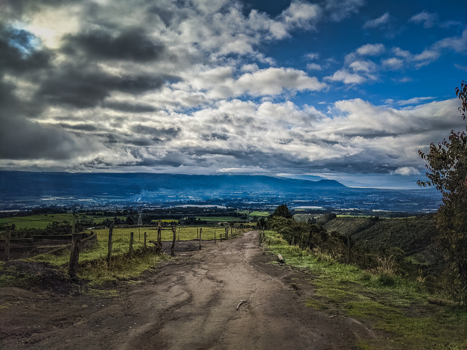 The road from the car park