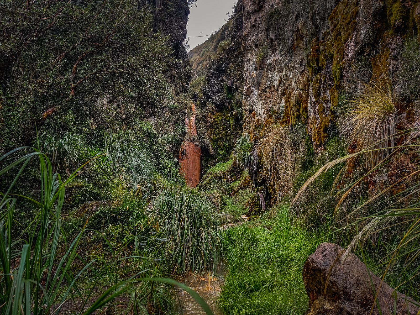 Approaching the waterfall