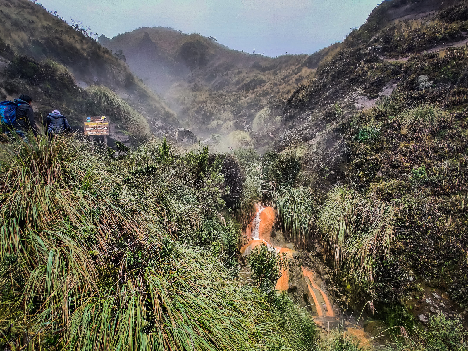 Approaching the hot spring