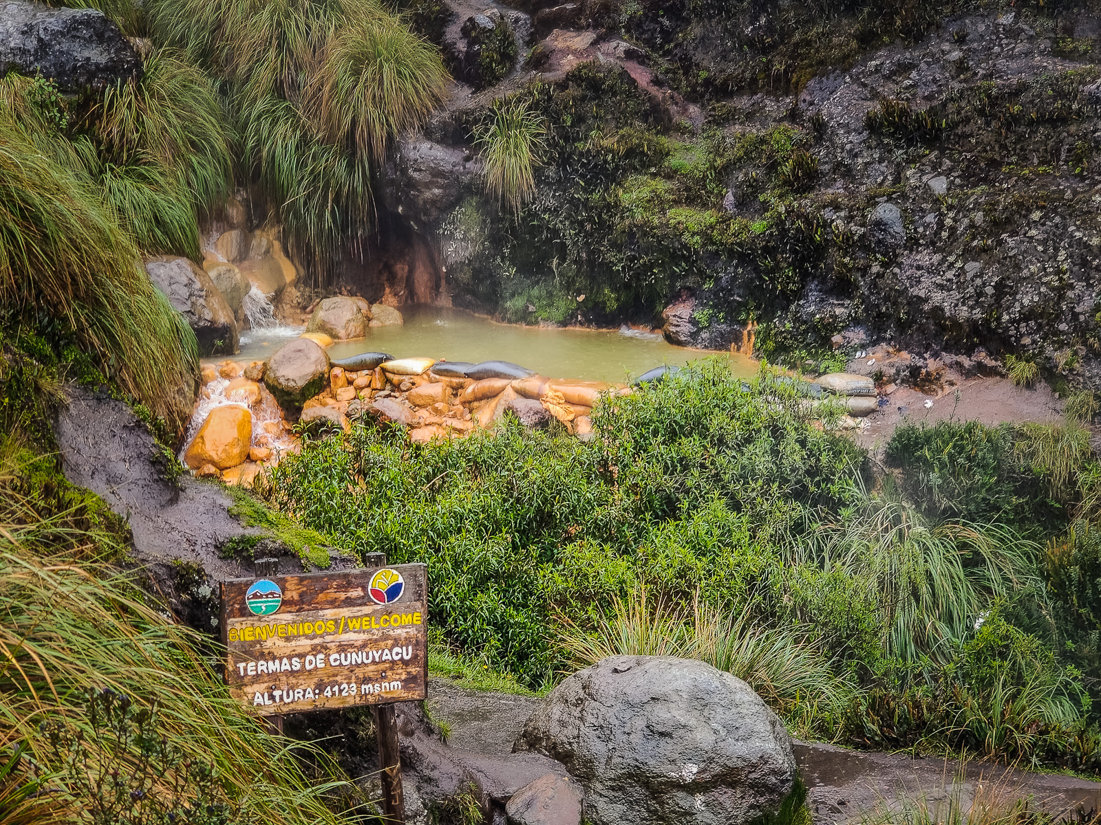 The hot spring from a viewpoint