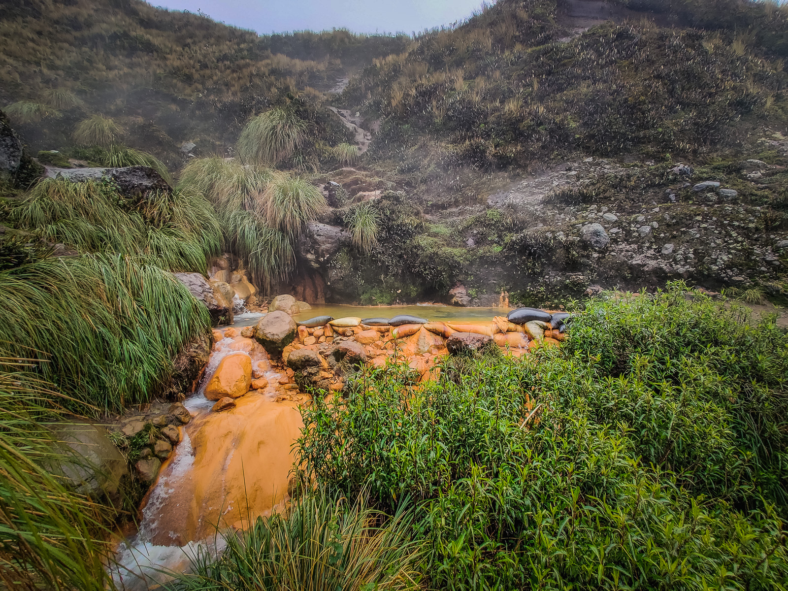 Approaching the hot spring