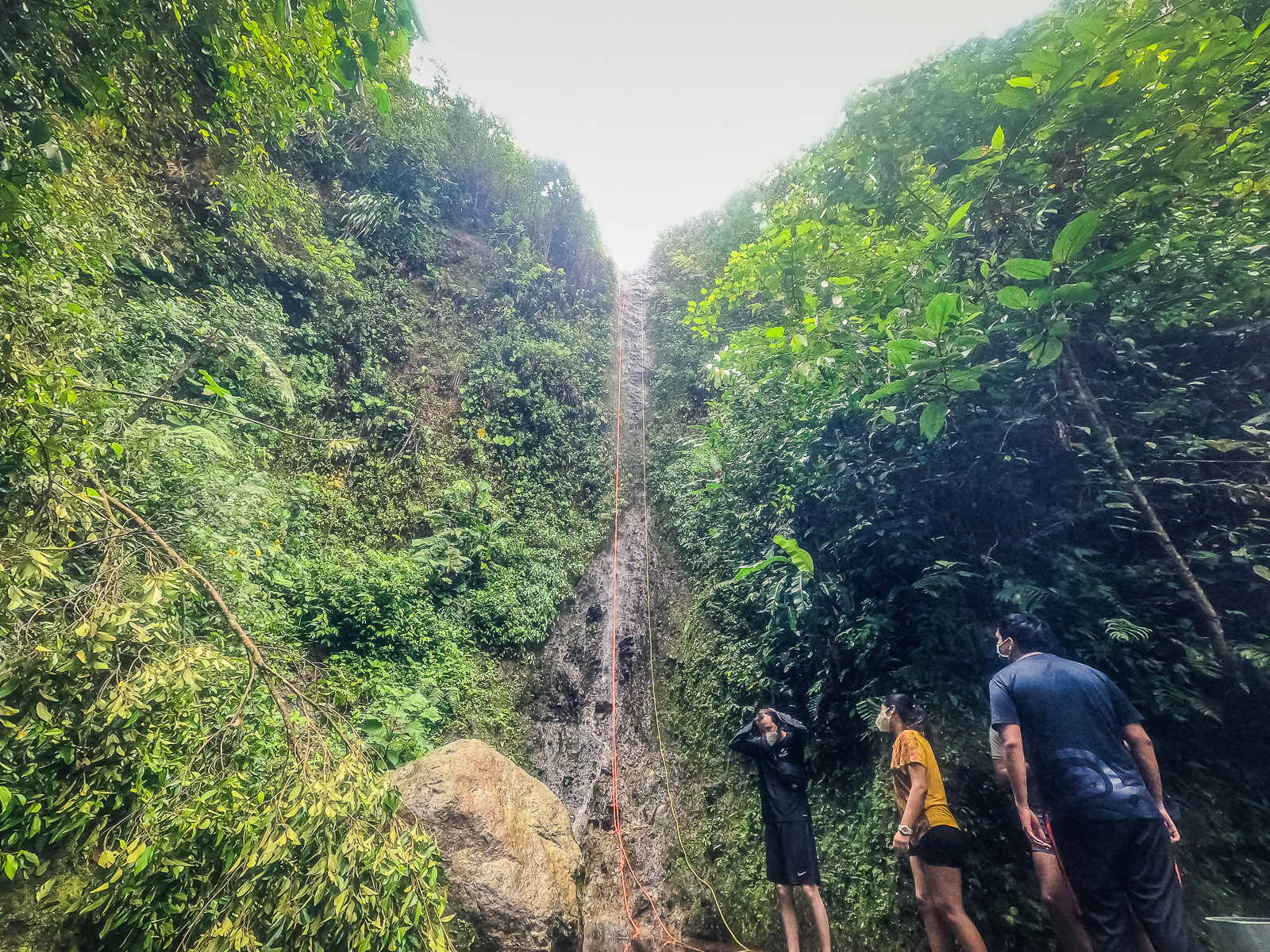 The waterfall for rapelling