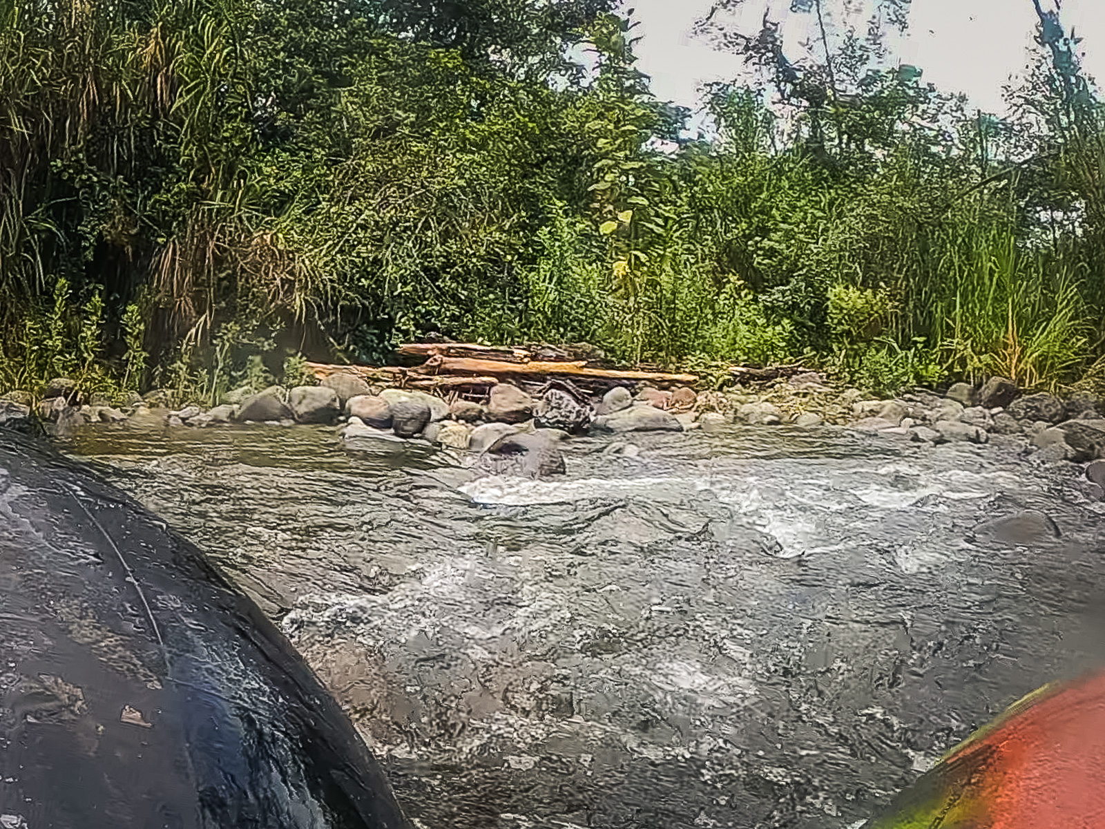 Tubing down the river