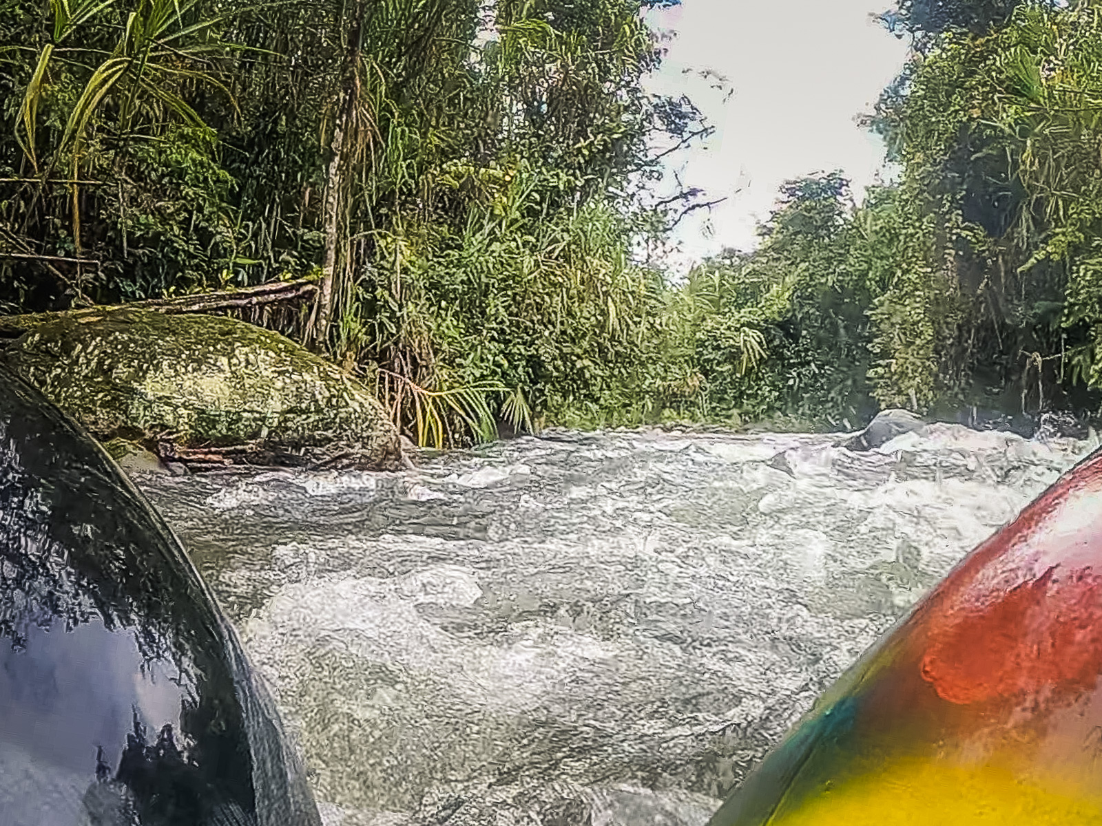 Tubing down the river