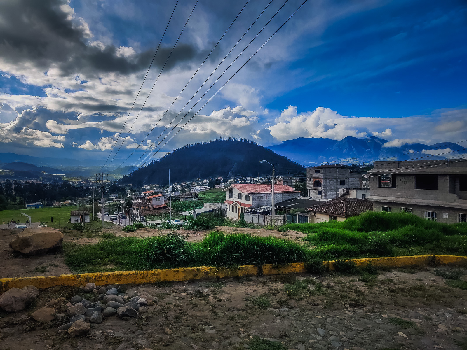 View of the town from the car park