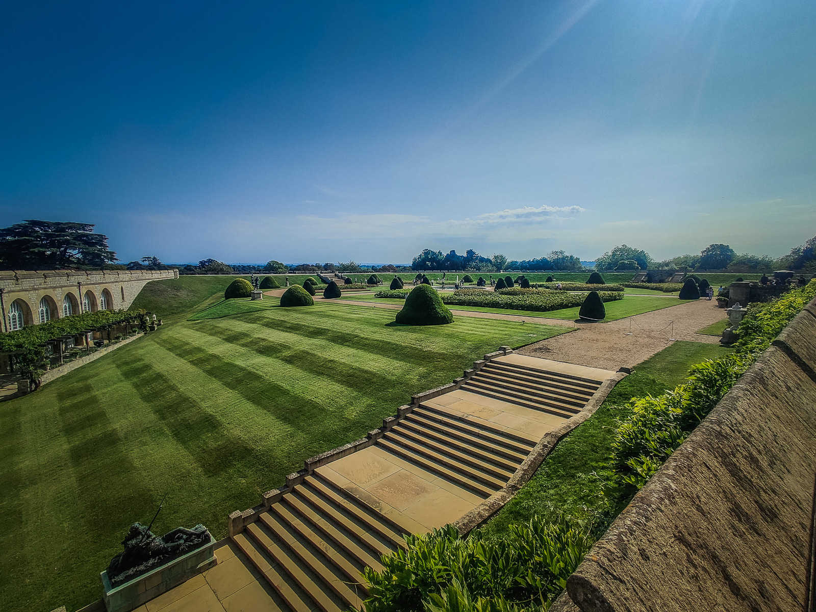 The beautiful garden at the end of the State Apartments