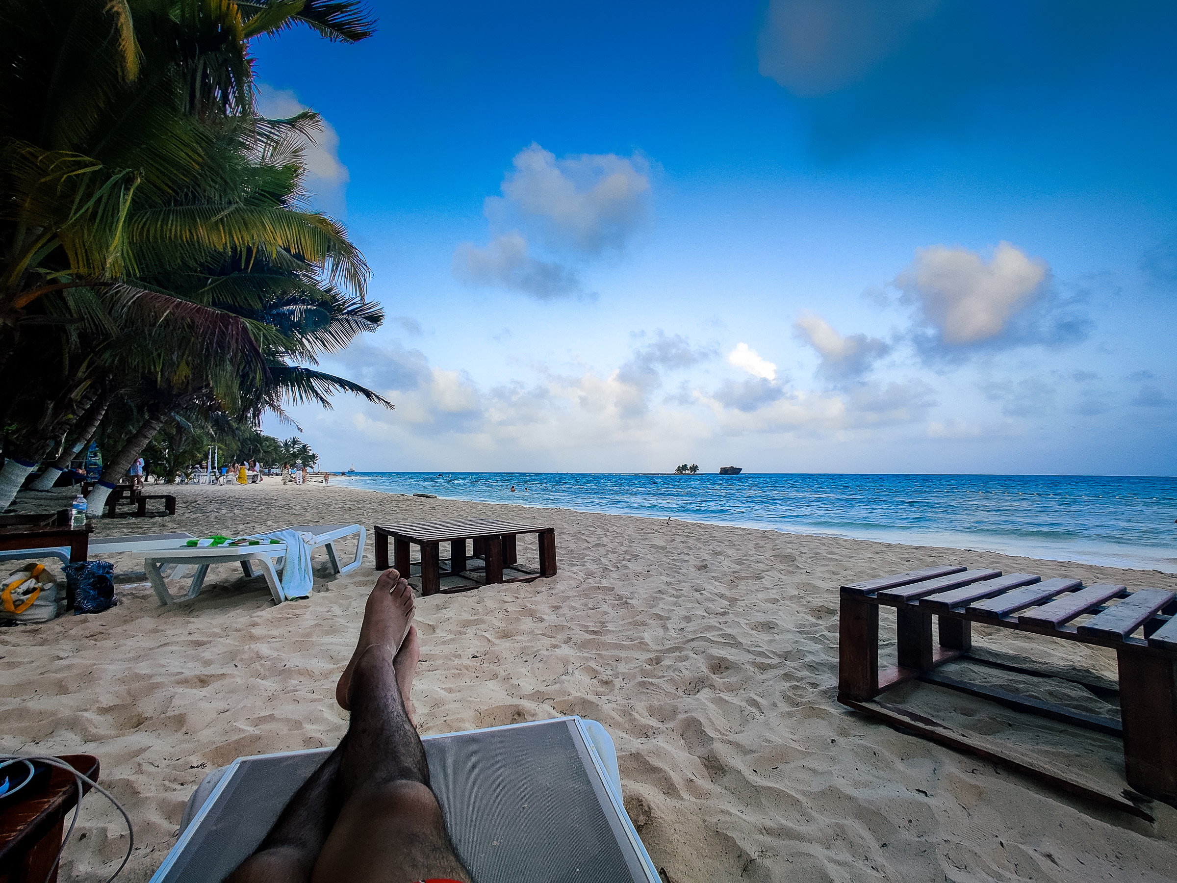 Views from the beach chairs