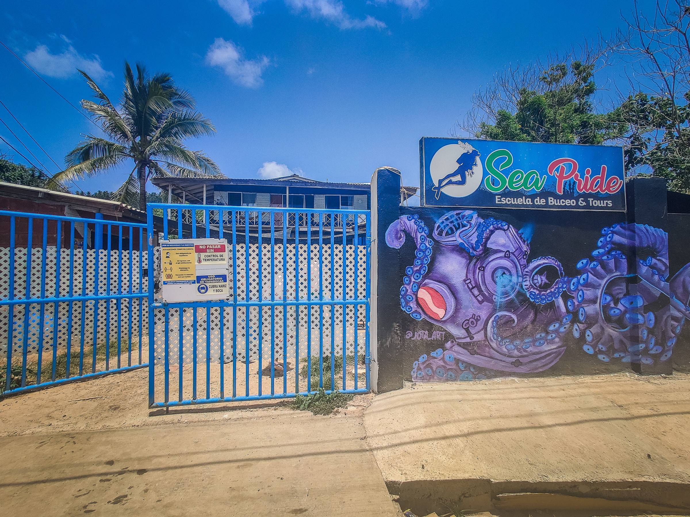 Entrance to the dive center