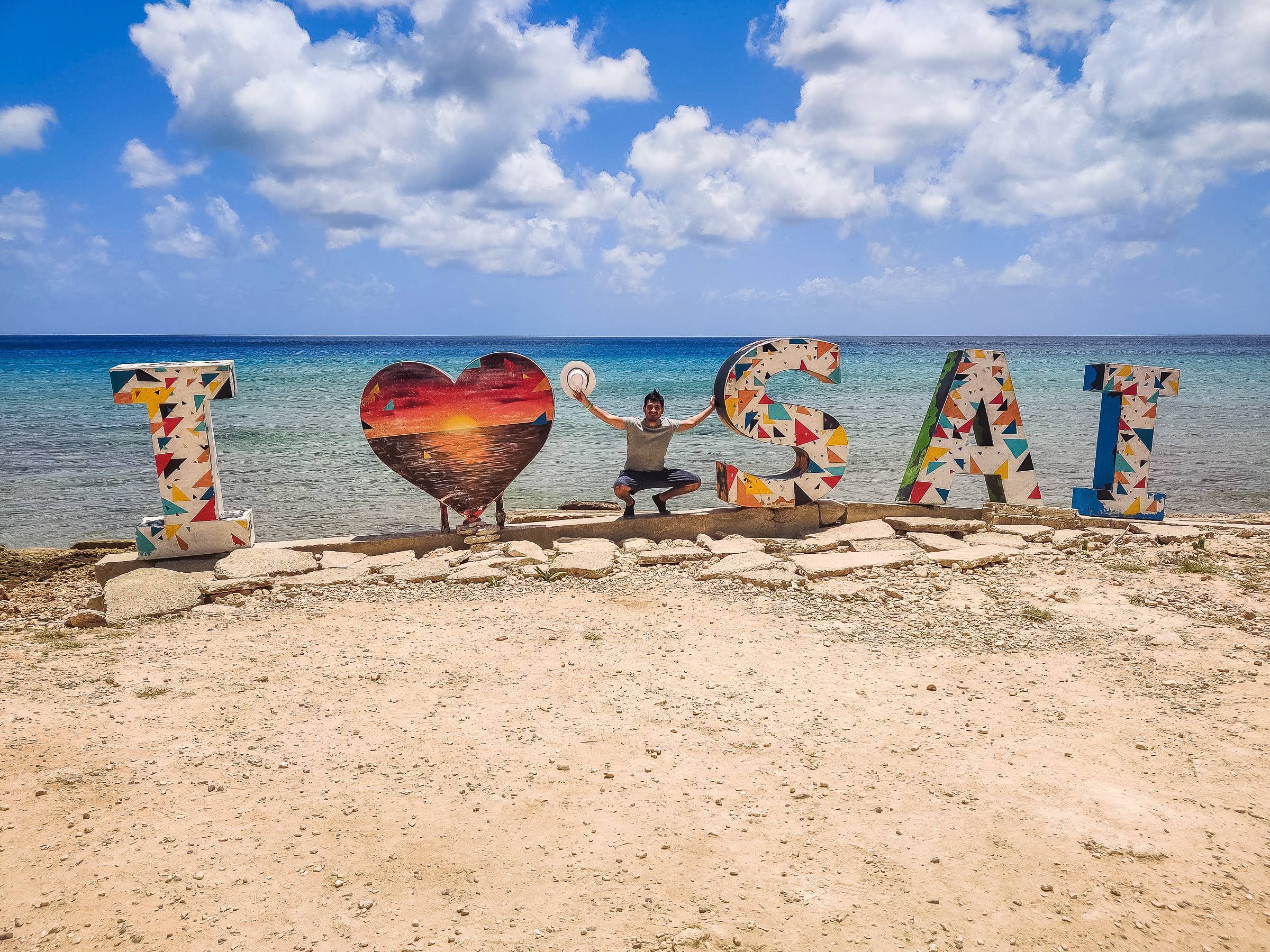 The I Love San Andres letter sign