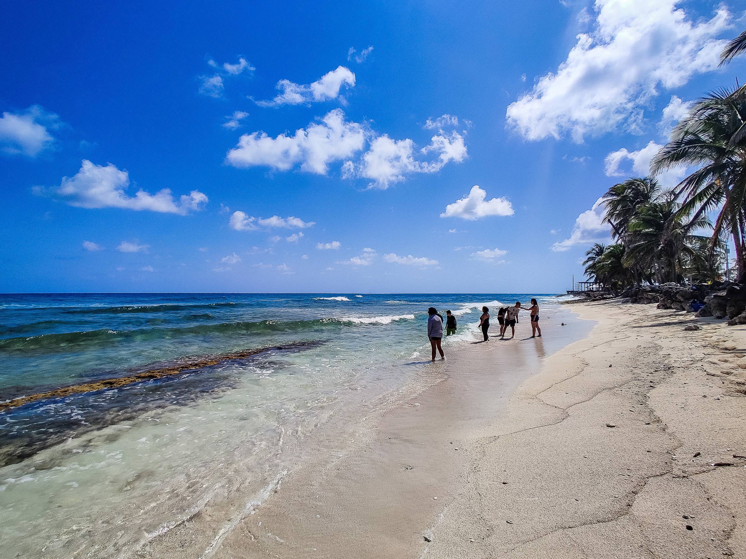 Beach on the south side of the island