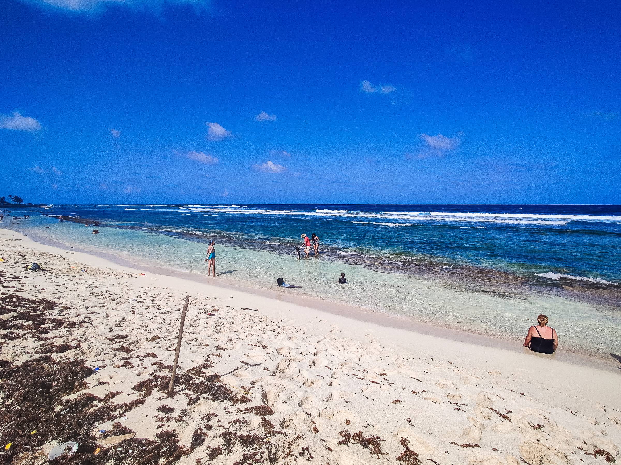 Beach on the south side of the island