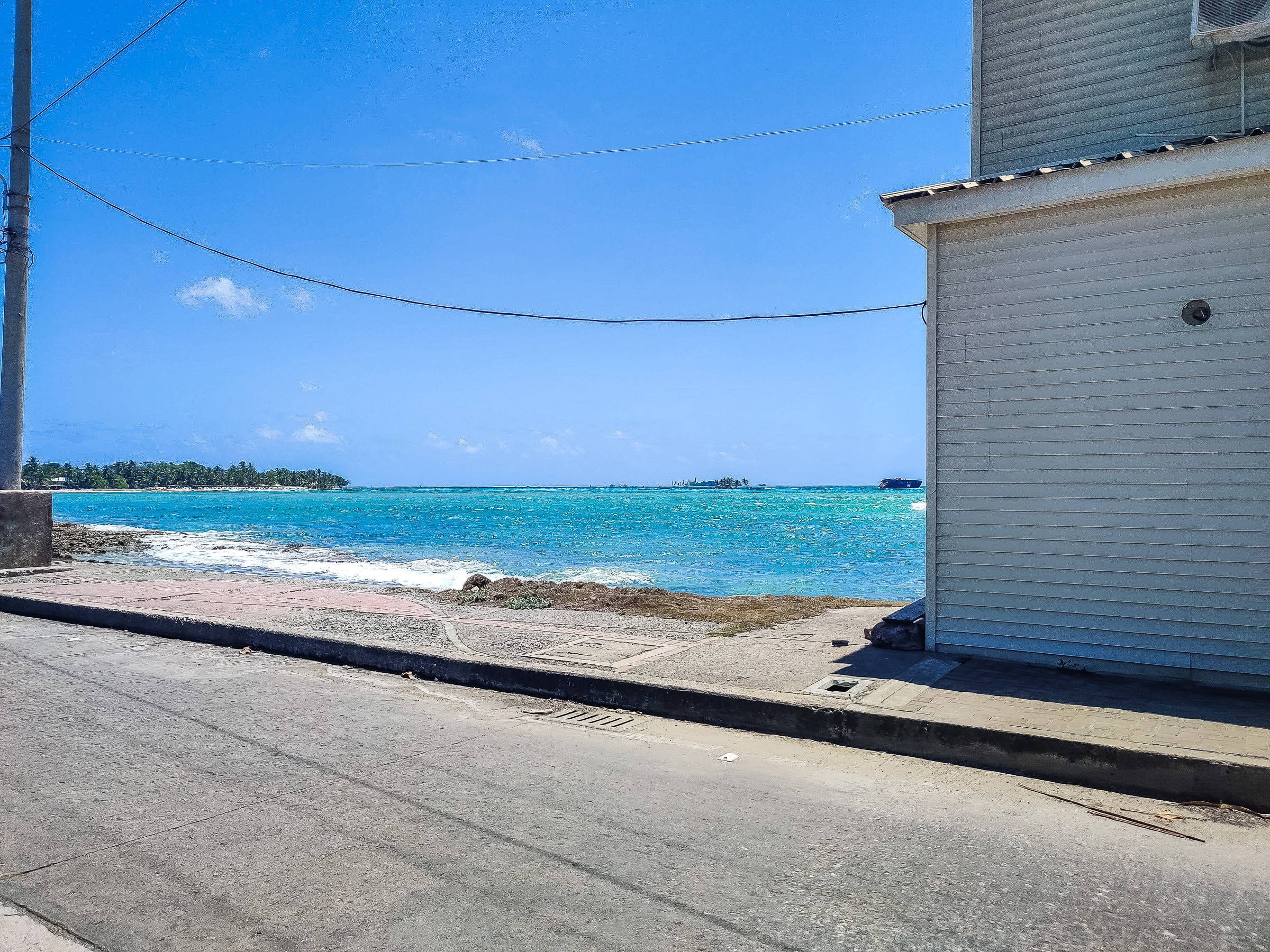 Beach on the east side of the island